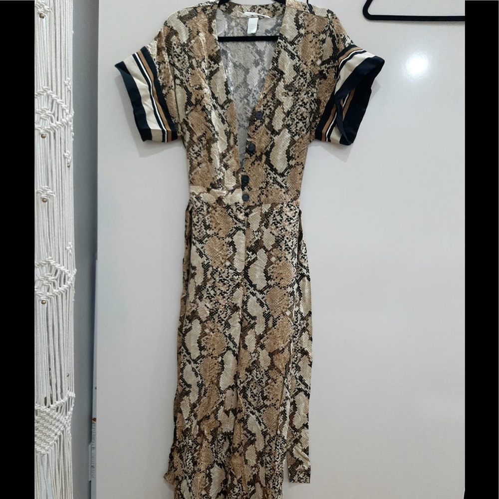 H&M snake skin print jumpsuit